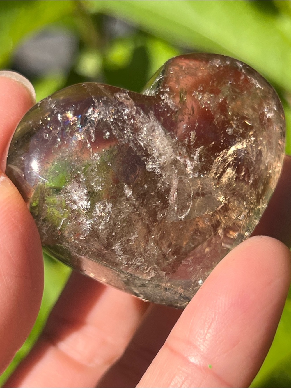 Citrine (4) heart with stand | Crystal